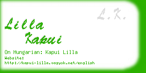 lilla kapui business card